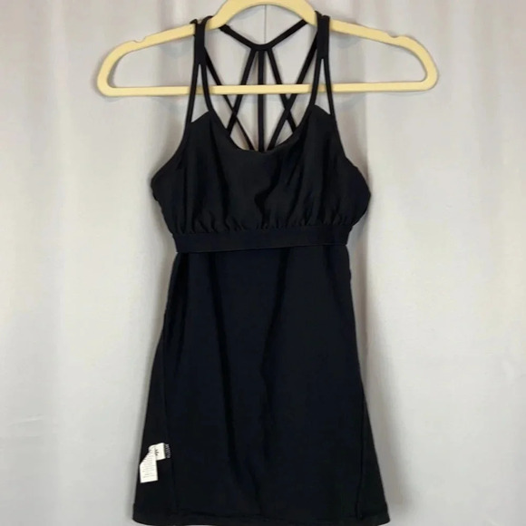 Athleta Women’s XS Racerback Strap With Shelf Bra Black Workout/Gym Tank Top - Picture 4 of 7